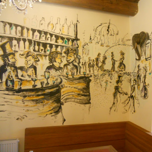 Commissioned mural for Absinth bar, Prague, 2011